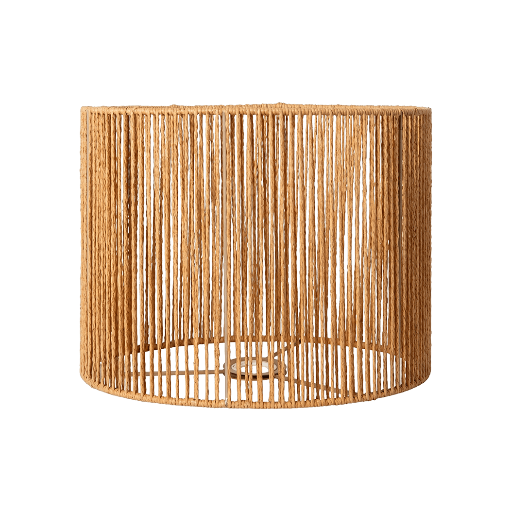 Boho Woven Lamp Shade Yellow 32.5x32.5x24.5cm