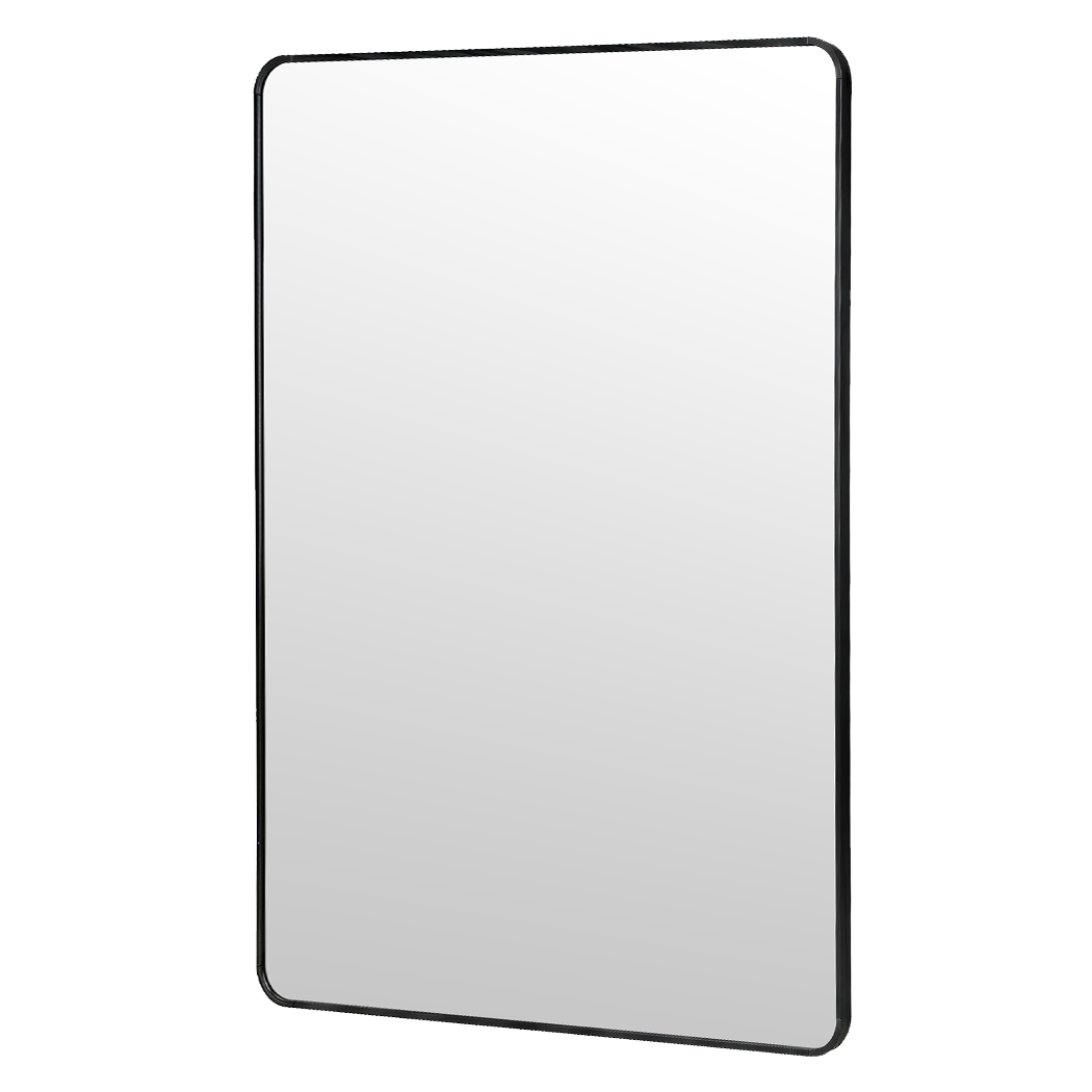 Rectangle Wall Mirror 75x50cm Black Aluminium | Simpledeals
