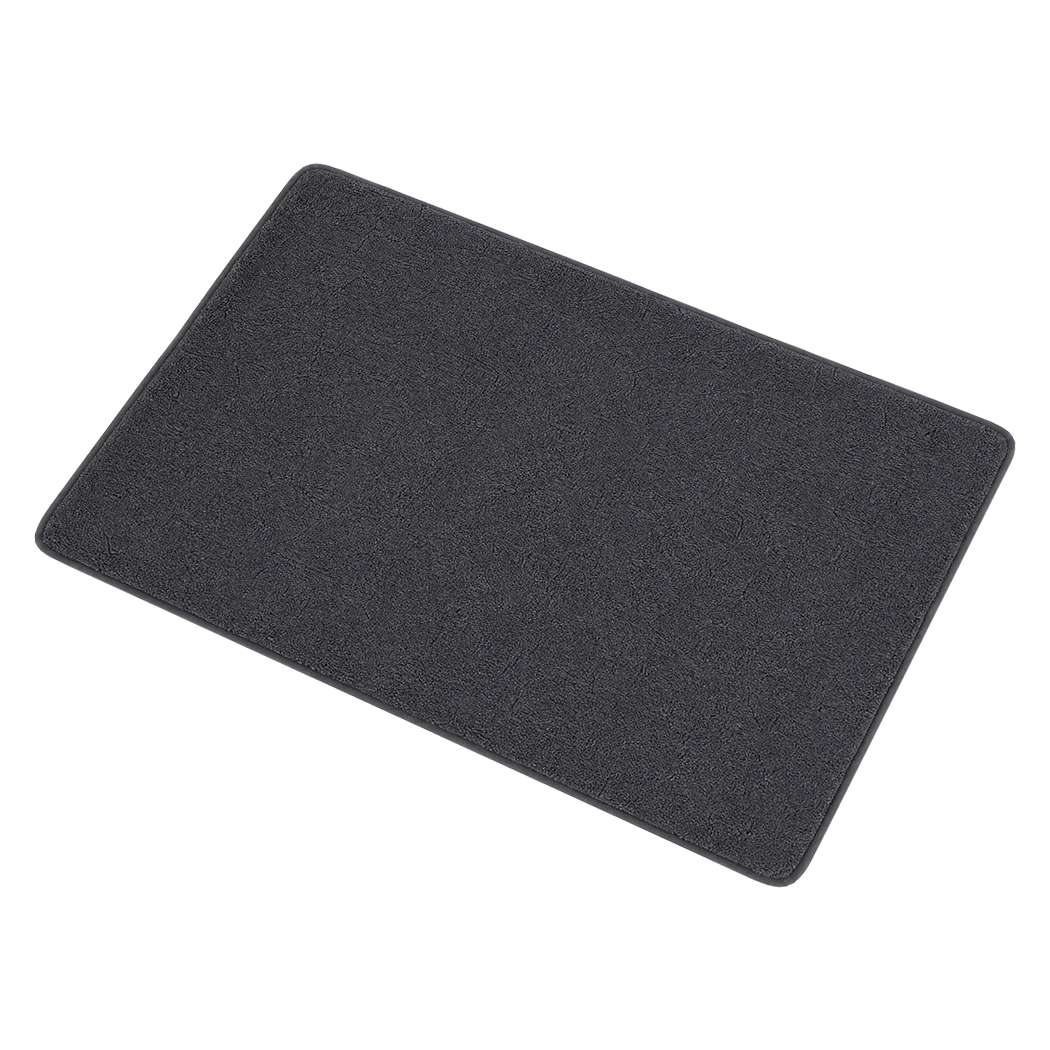 Non Slip Door Mat Grey 80x50x1cm