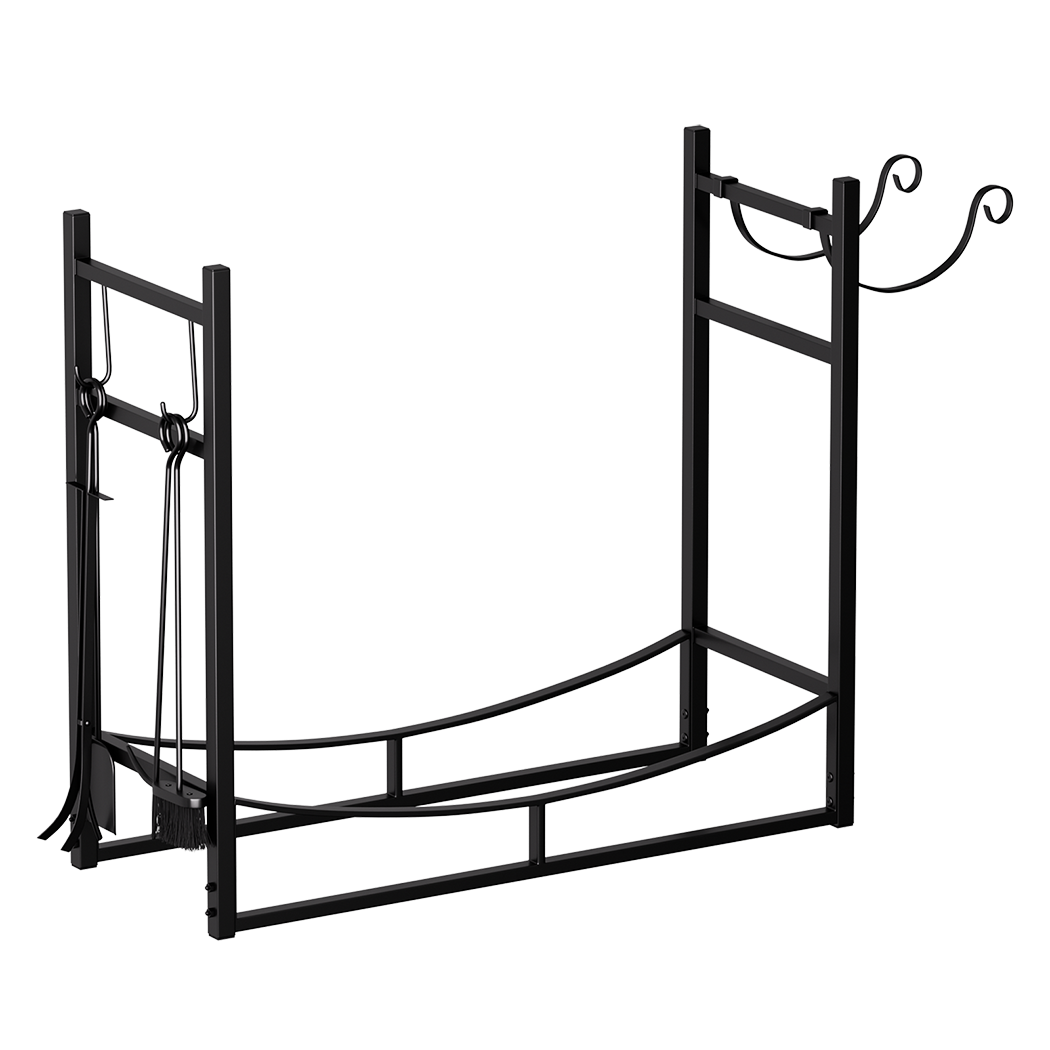 Firewood Rack Steel Holder 84x33x76cm