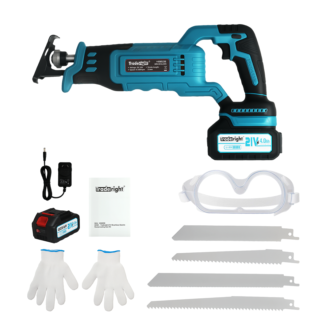 Cordless Reciprocating Saw Kit 21V 2x4.0cm