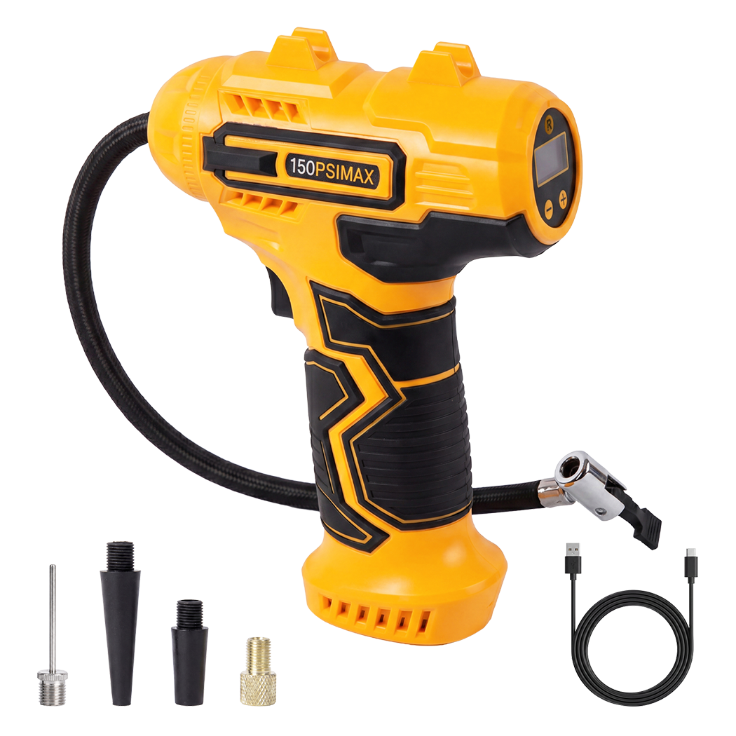 Cordless Tyre Inflator Air Compressor LCD | Simpledeals