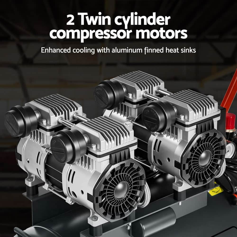 50L Air Compressor Quiet 3.0Hp Oil-Free Portable Tyre Inflator