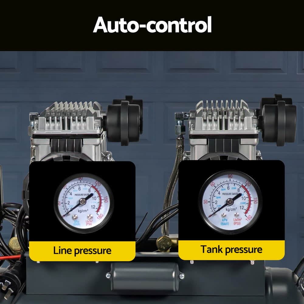 50L Air Compressor Quiet 3.0Hp Oil-Free Portable Tyre Inflator