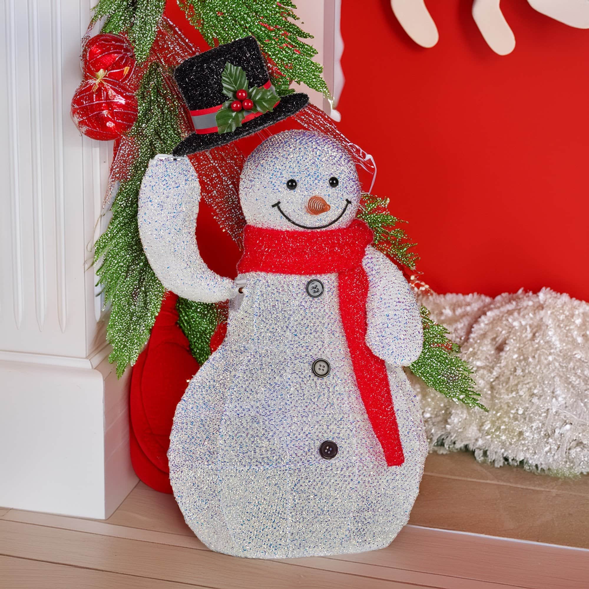 51cm Animated Snowman Christmas Display Multi Colour LED Lights Xmas Decoration | 51Cm - photo 6