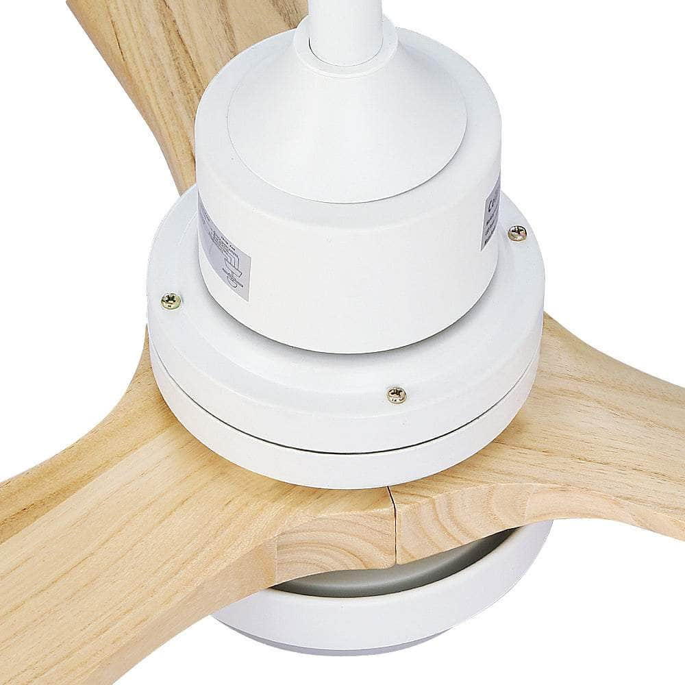 52'' Ceiling Fan AC Motor LED Light Remote - Light Wood