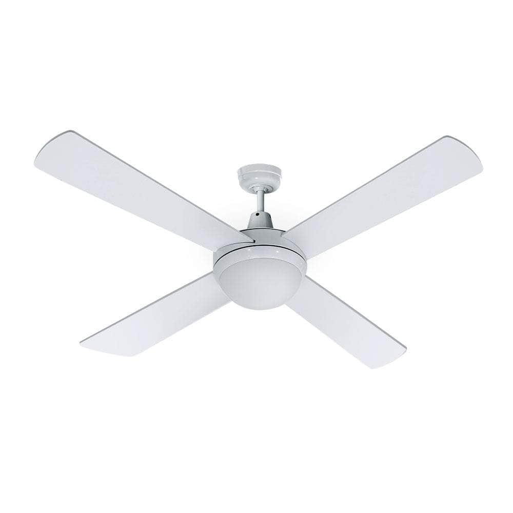 52'' Ceiling Fan Ac Motor W/Light W/Remote - White