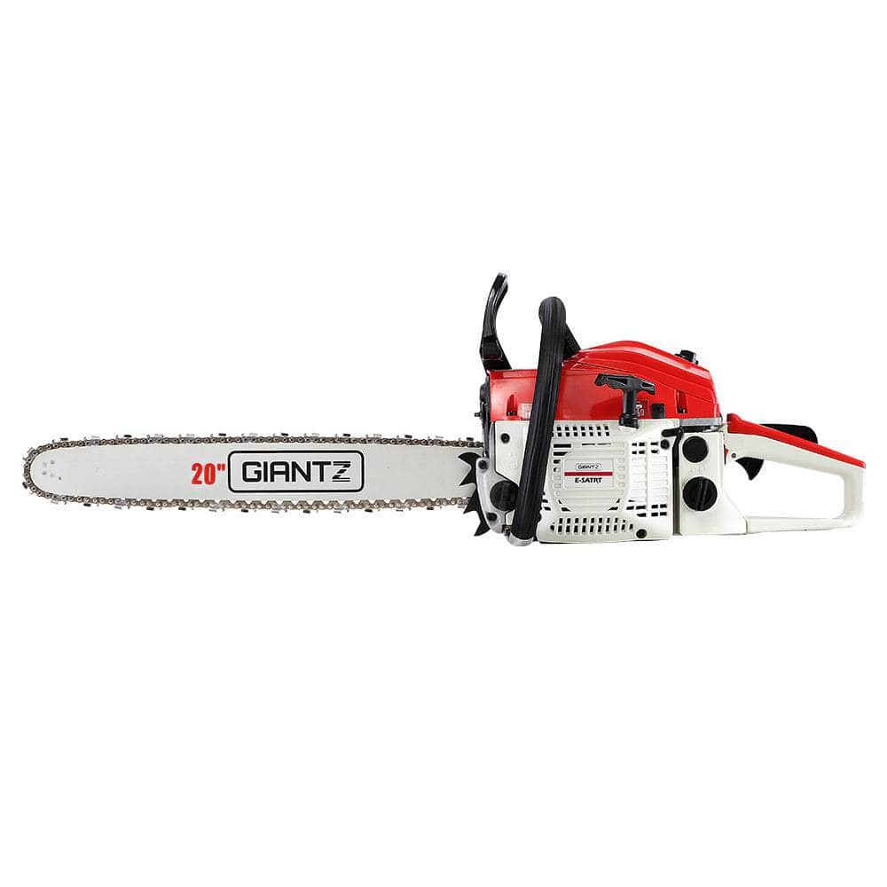 52CC Petrol Commercial Chainsaw Chain Saw Bar E-Start Pruning