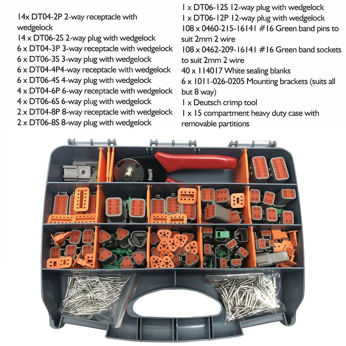 550Pcs - 550Pcs Deutsch Plug Tool Kit Dt Connector Automotive Crimp Tool - photo 12