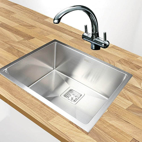 550X455Mm Stainless Steel Kitchen Sink With Square Waste