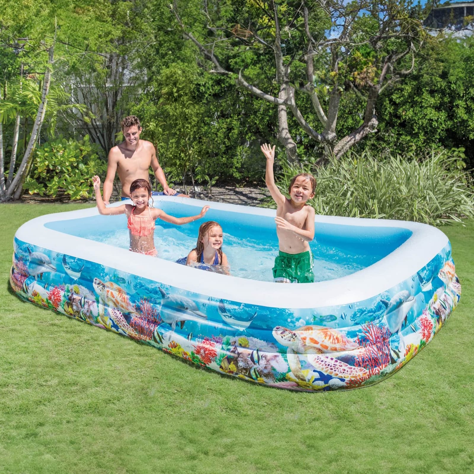 Inflatable Swim Center Sealife Pool Kids Family Water Play - photo 2
