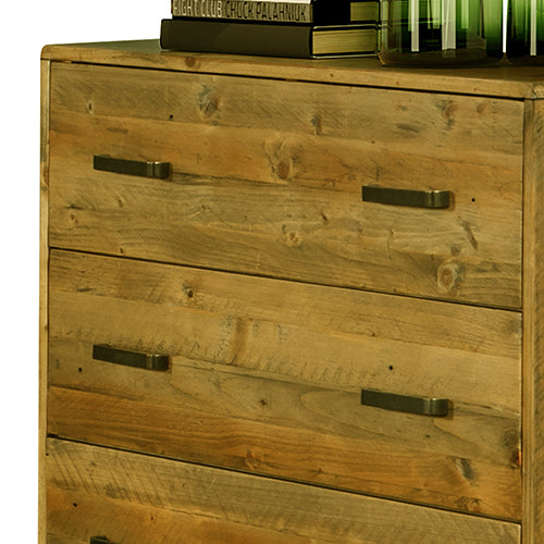 Light Brown Tallboy With 4 Storage Drawers