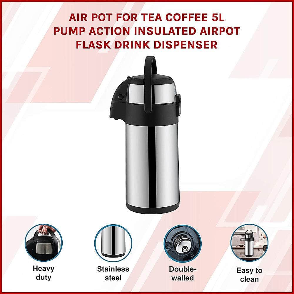 5L Pump Action Air Pot Flask