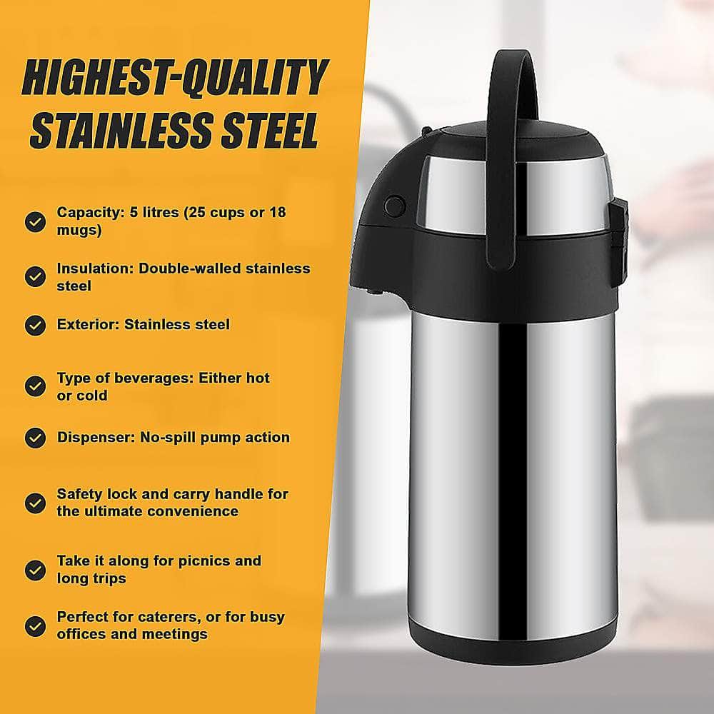 5L Pump Action Air Pot Flask