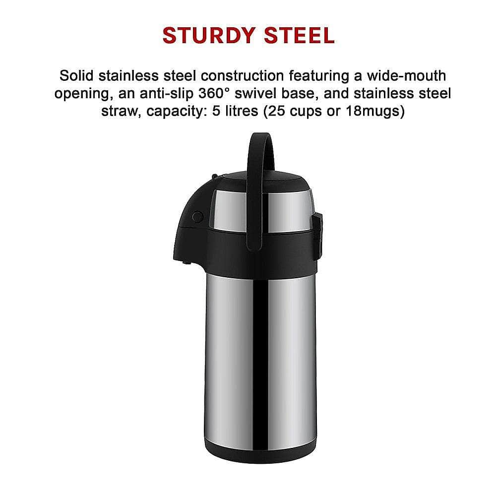 5L Pump Action Air Pot Flask