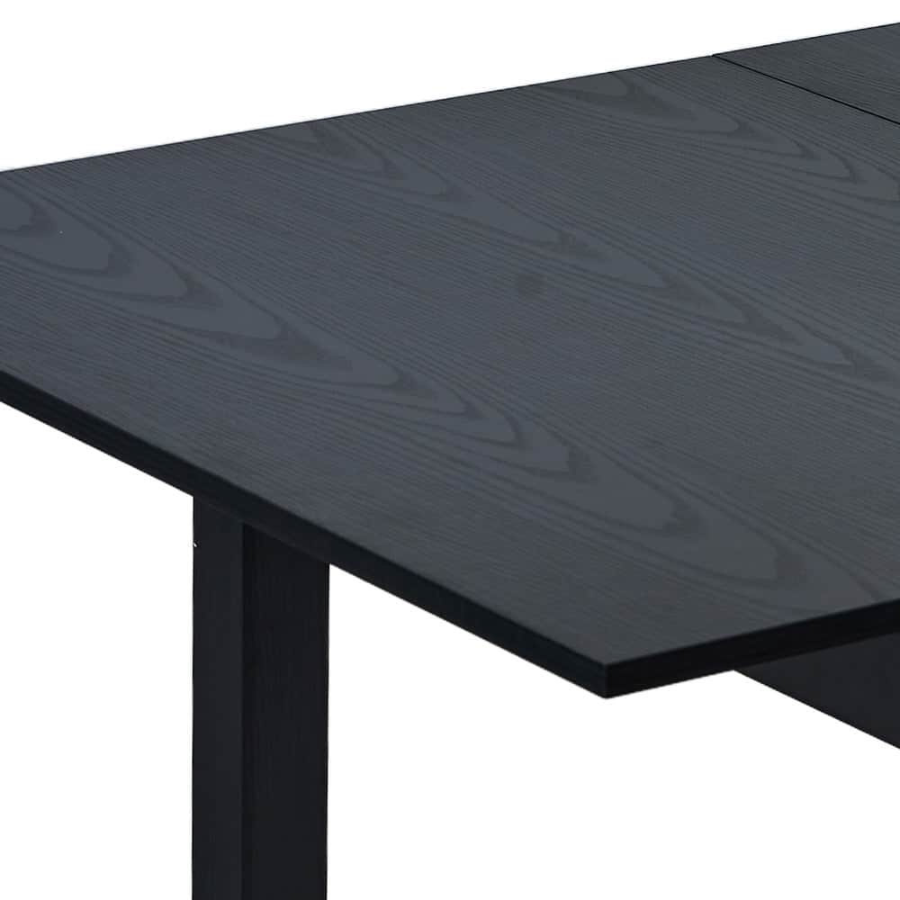 5PC & 7PC Modern Extendable Dining Table Set with Chairs Black & White