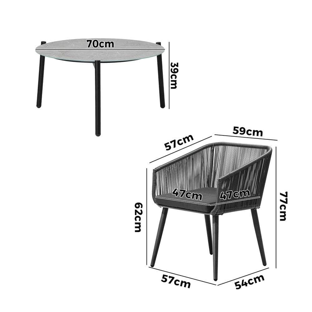 5pc Outdoor Patio Set Lounge Furniture Setting
