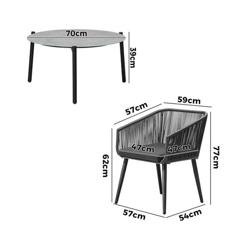 5pc Outdoor Patio Set Lounge Furniture Setting