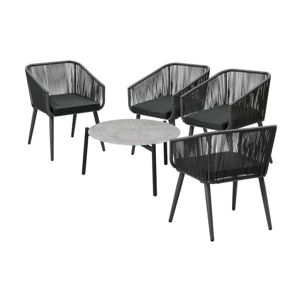 5pc Outdoor Patio Set Lounge Furniture Setting