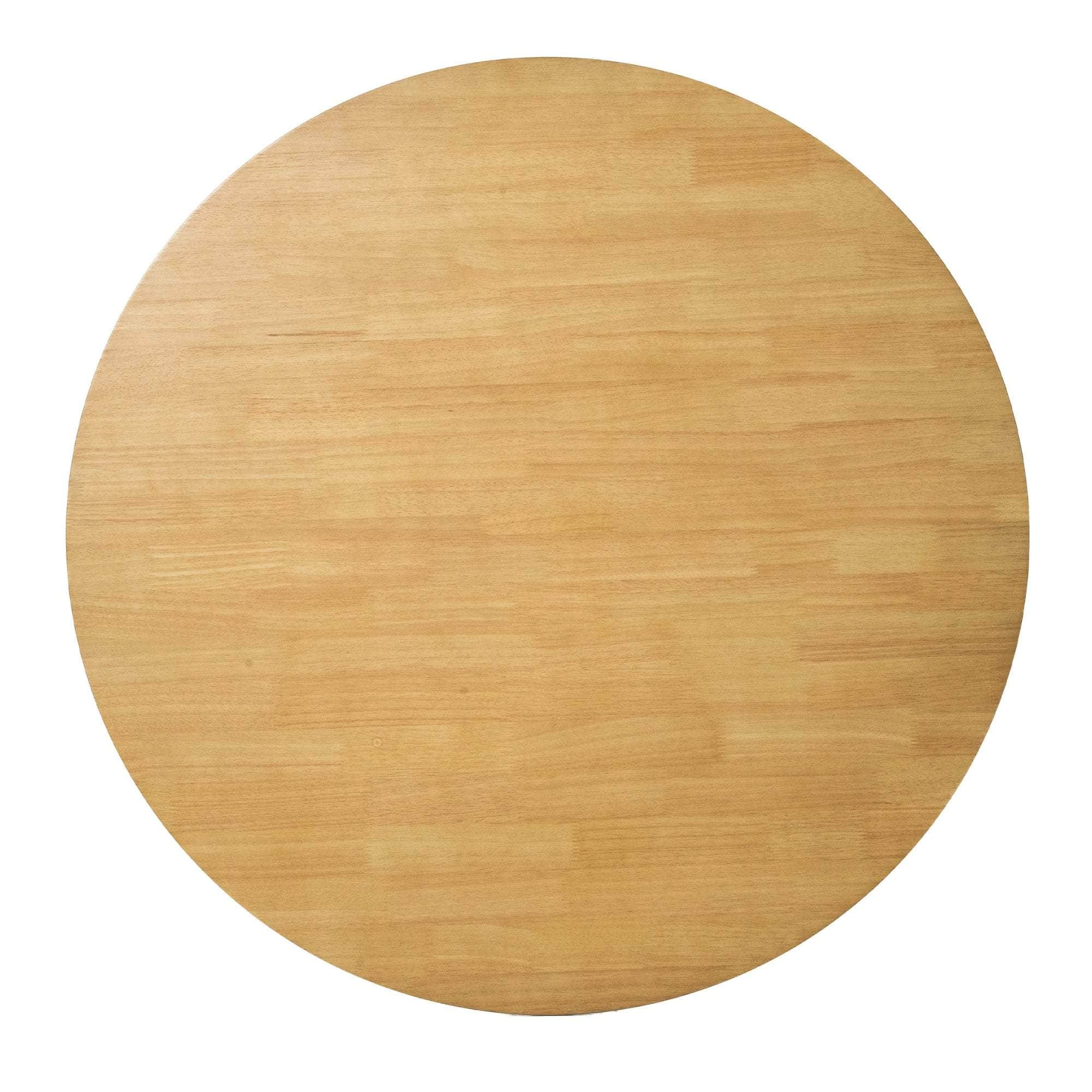 5Pc Set Dining Set 100Cm Round Table 4 Chair Fabric Seat Scandinavian