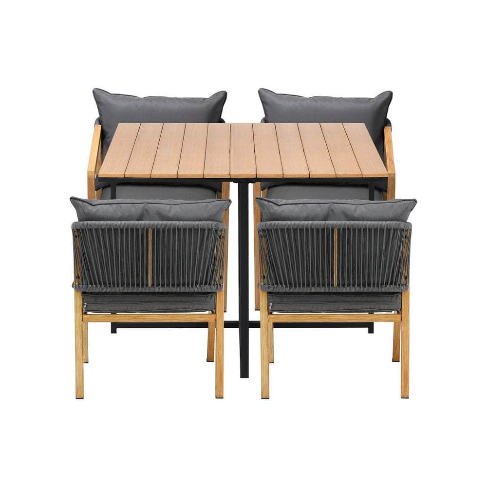 5PCS Outdoor Patio Set Table&Armchair Dining Set