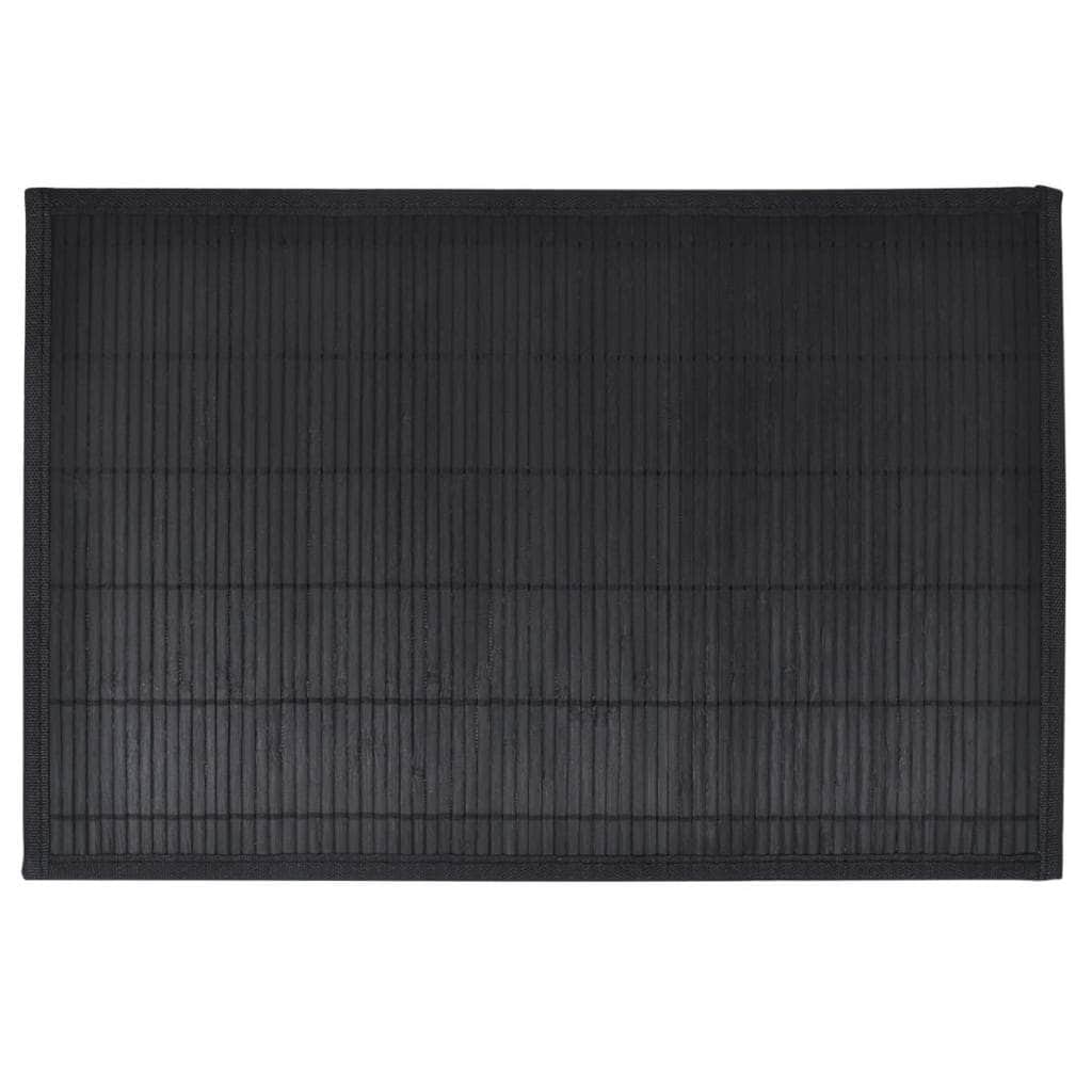 6 Baboo Placemats Black