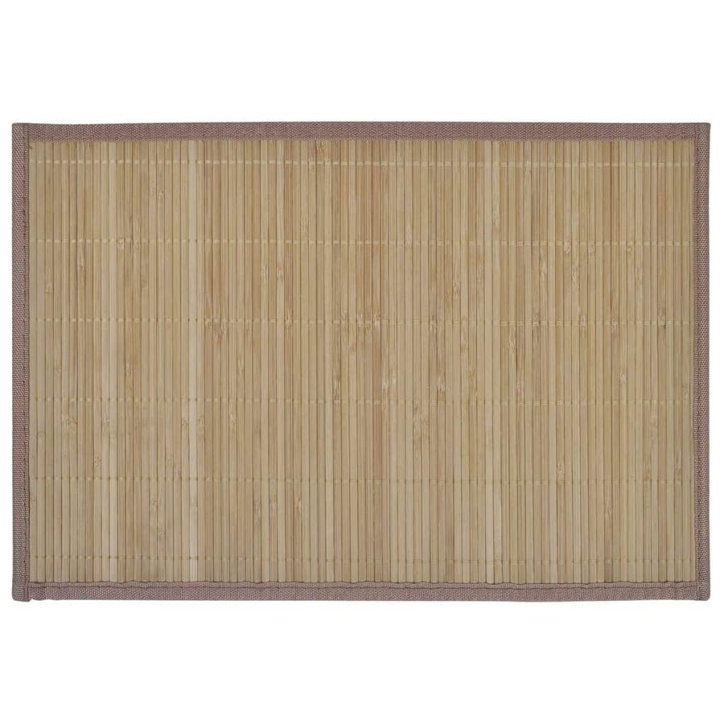 6 Baboo Placemats Brown