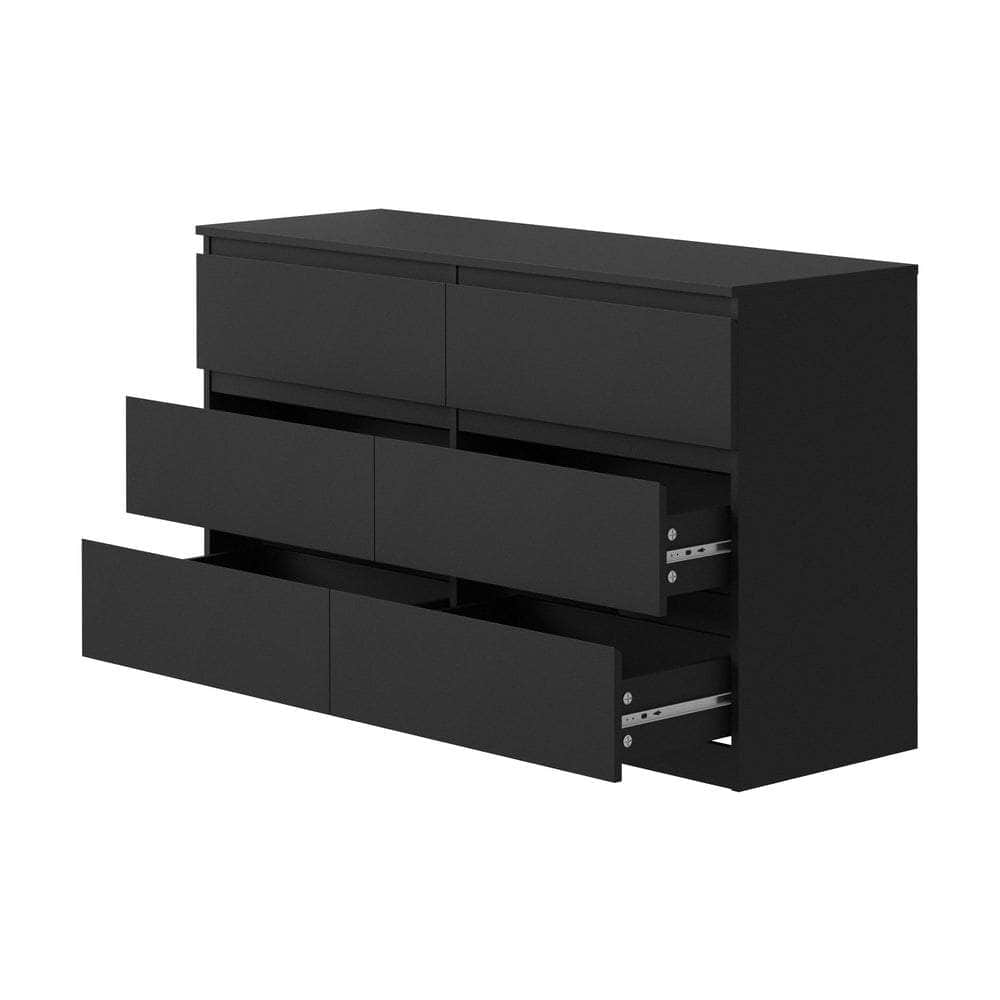 6 Chest of Drawers and Bedside Table Cabinet Bedroom Set
