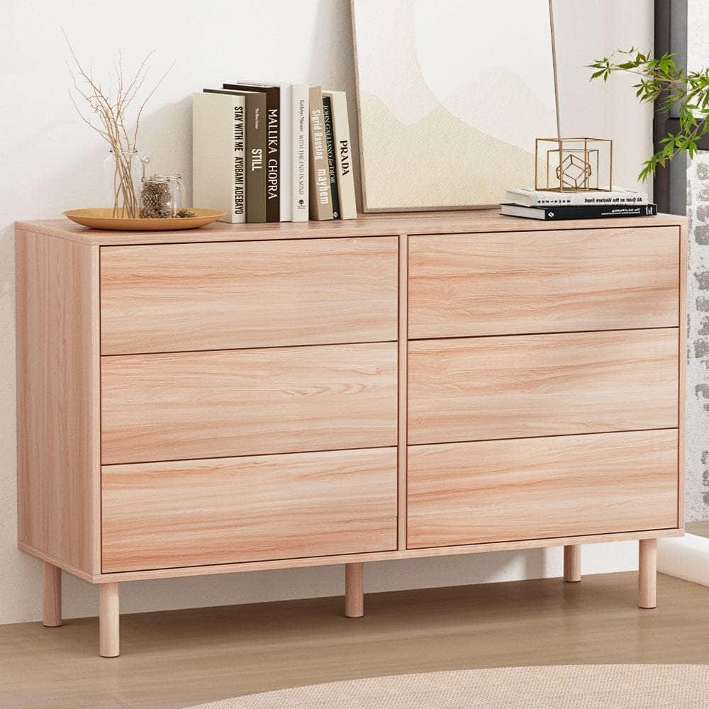 6 Chest Of Drawers Cabinet Dresser Table Tallboy Storage Bedroom Pine