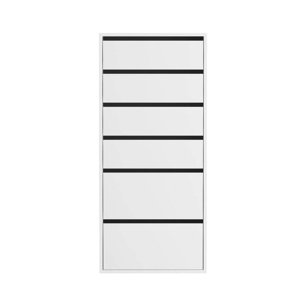 6 Chest of Drawers Dresser Tallboy White