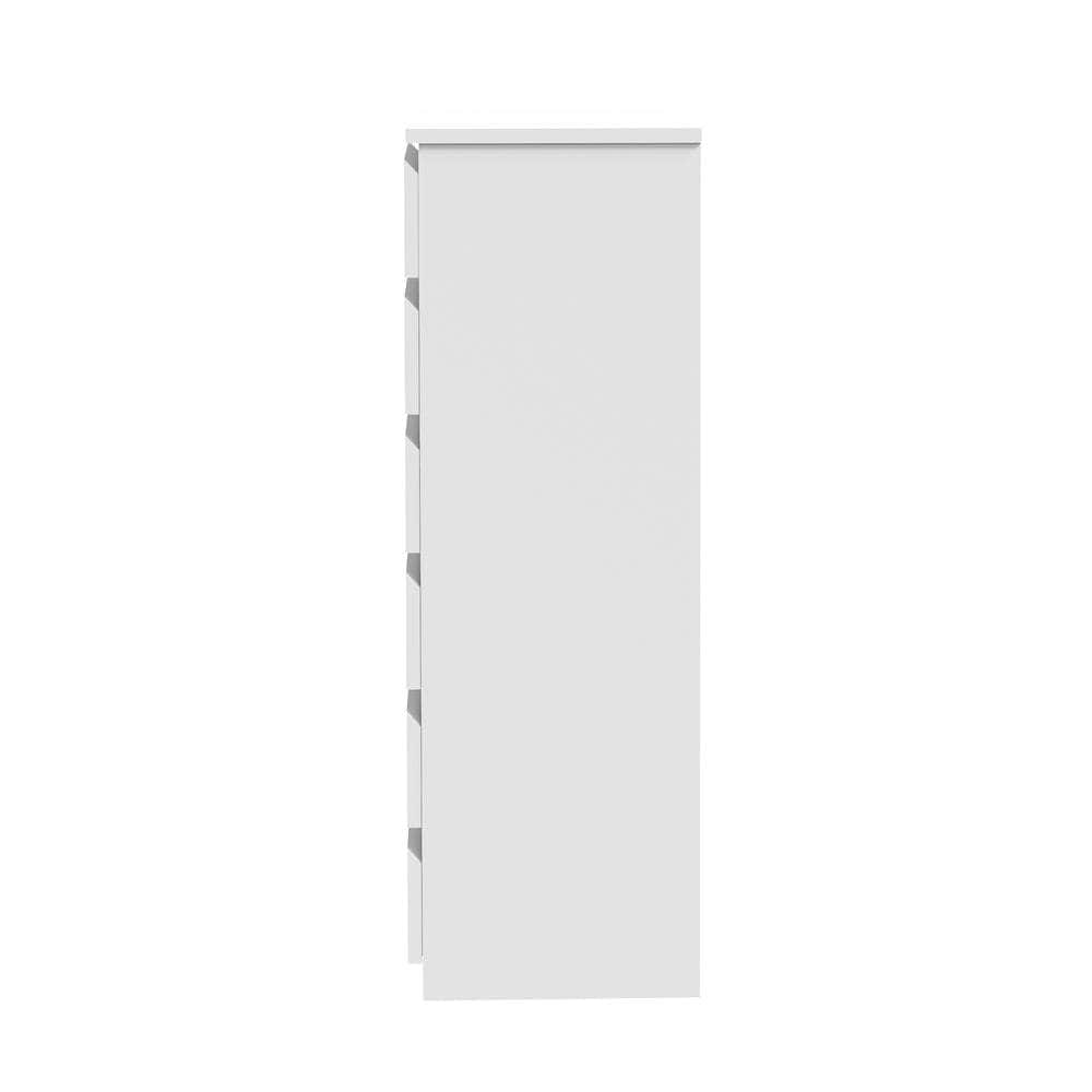 6 Chest of Drawers Lowboy Handle-Free White