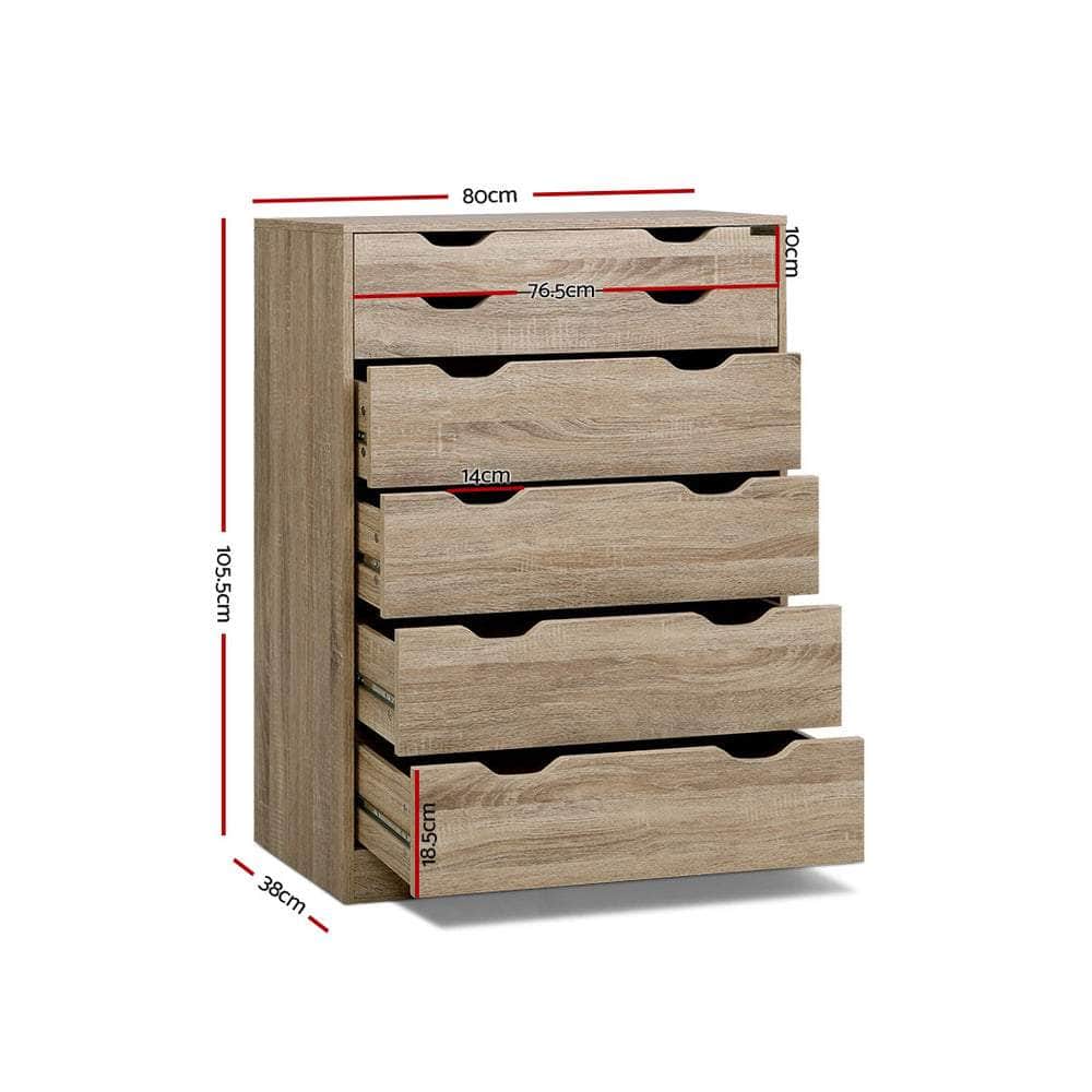 6 Chest Of Drawers - Myla Oak