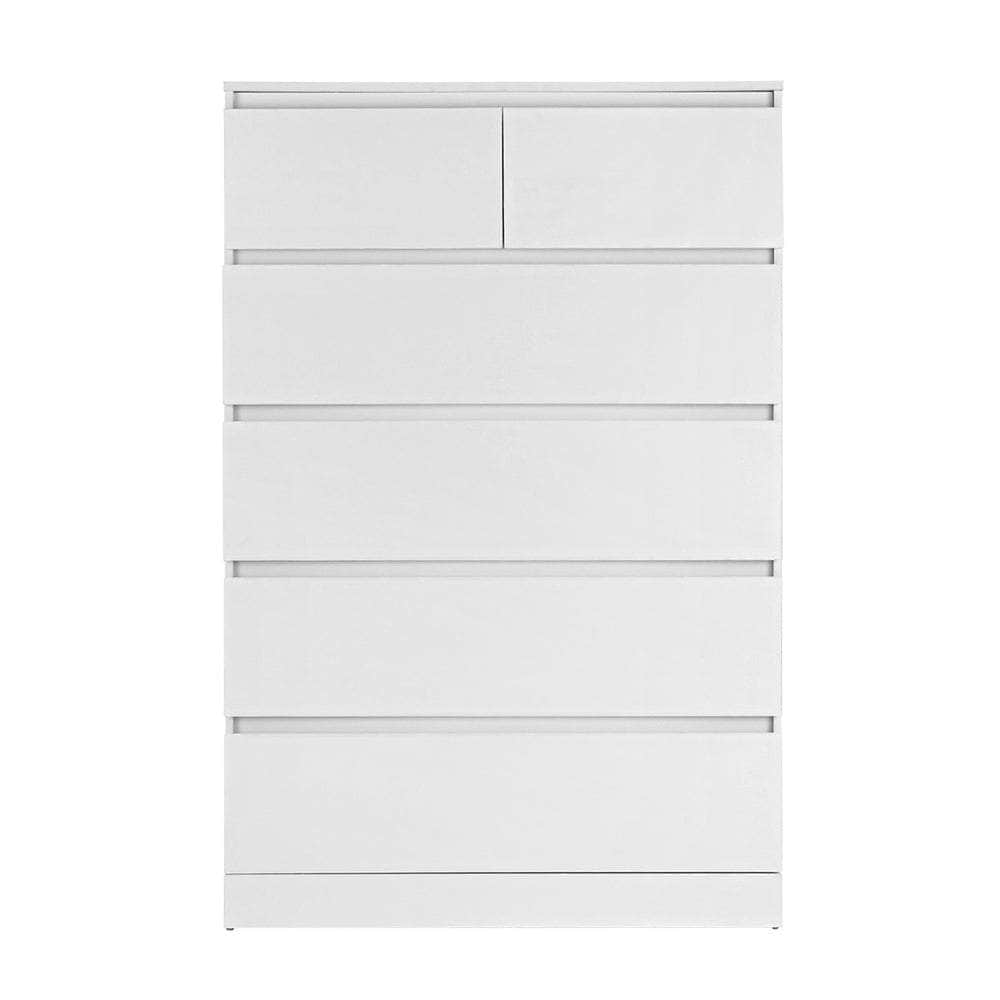 6 Chest Of Drawers - Pepe White
