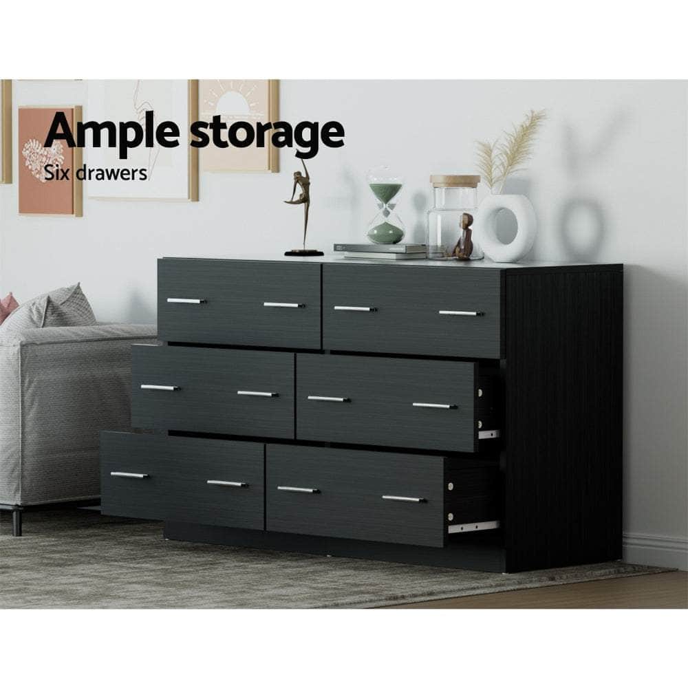 6 Chest Of Drawers - Veda Black