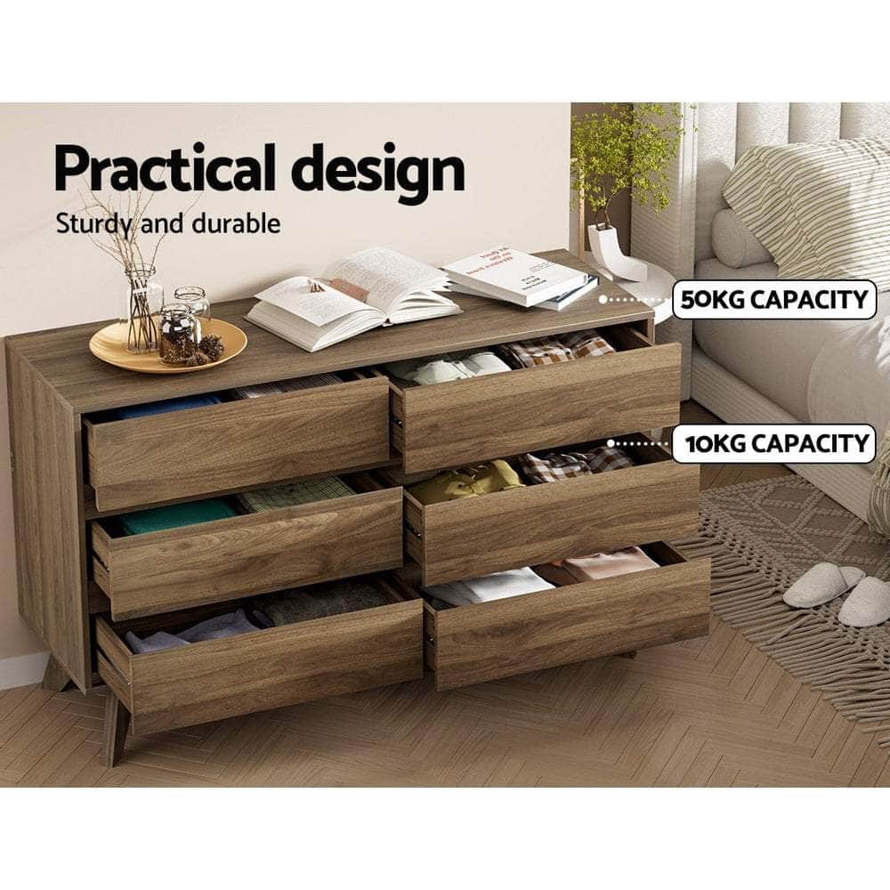 6 Chest Of Drawers - Xavi Walnut