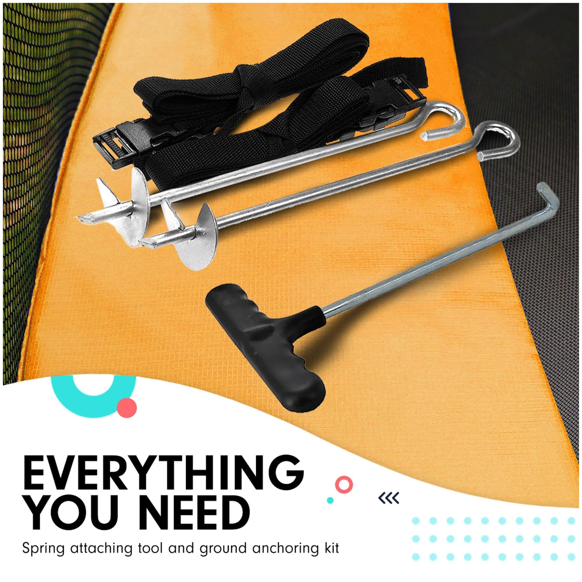 6 Ft X 9 Ft Rectangular Outdoor Trampoline With Basketball Set