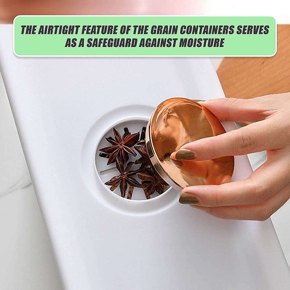 6 Grids Dispenser Storage Container Rice Cereal Beans Grain
