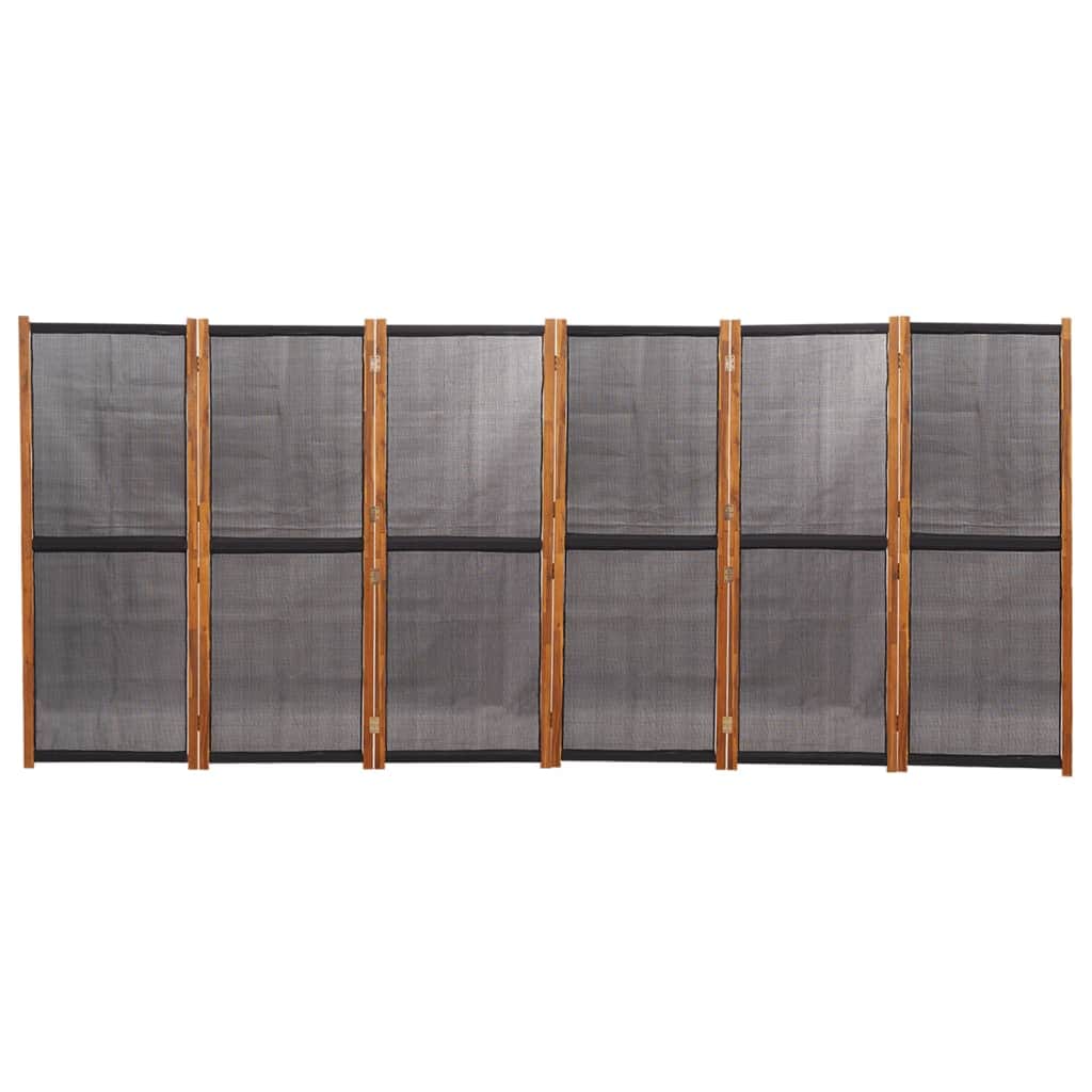 6-Panel Room Divider Black | Room Dividers