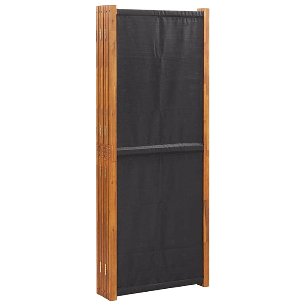 6-Panel Room Divider Black | Black colour