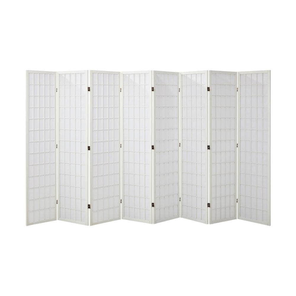 6 Panel Room Divider Timber Farbic Natural - Natural colour - photo 20