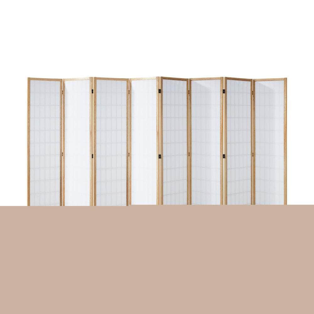 6 Panel Room Divider Timber Farbic Natural | Natural colour - photo 14