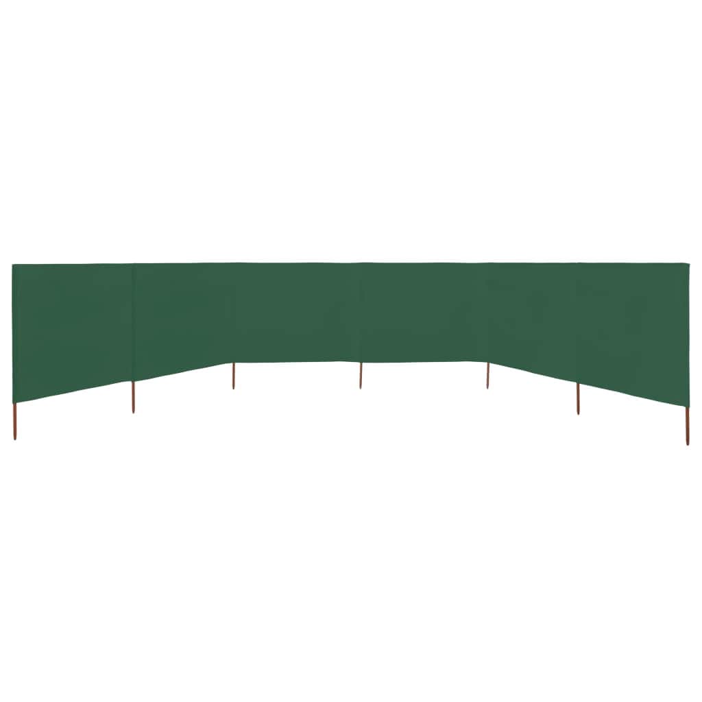 6-panel Wind Screen Fabric Green