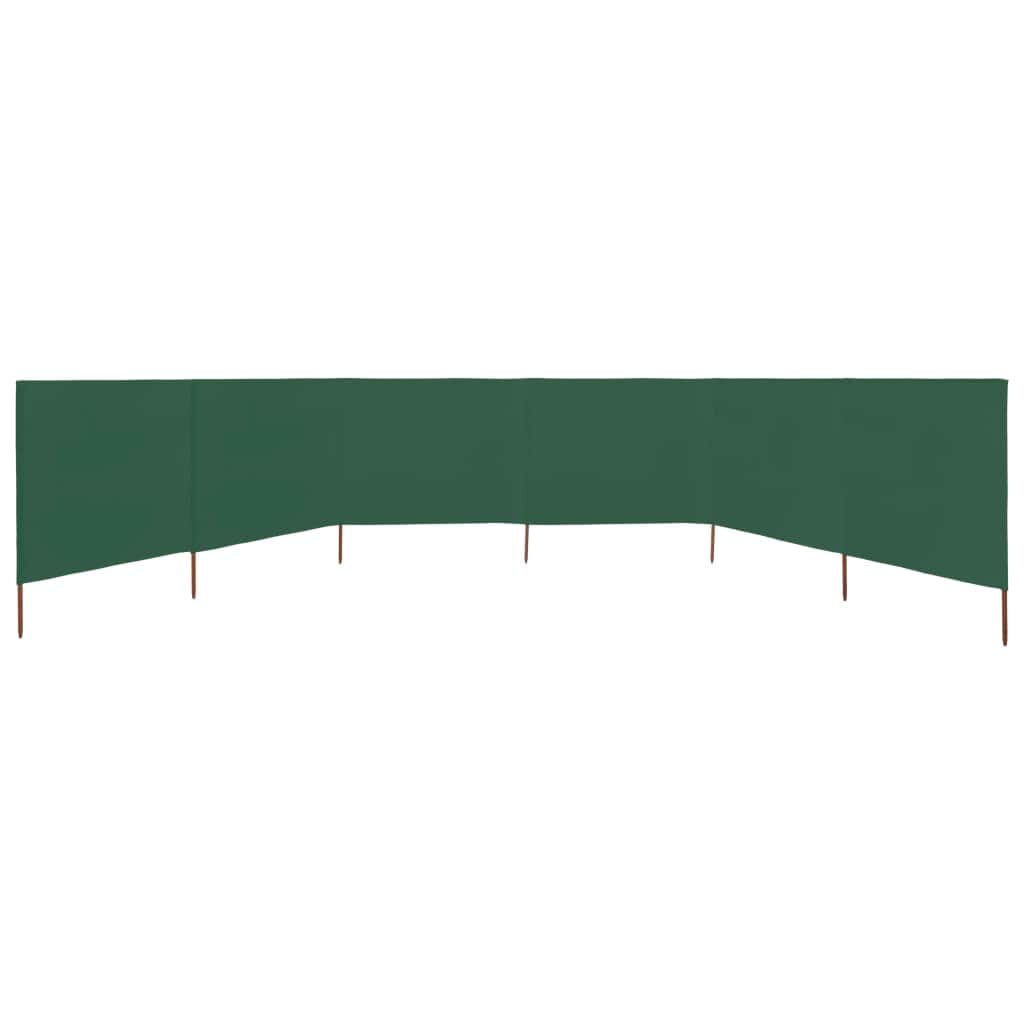 6-panel Wind Screen Fabric Green