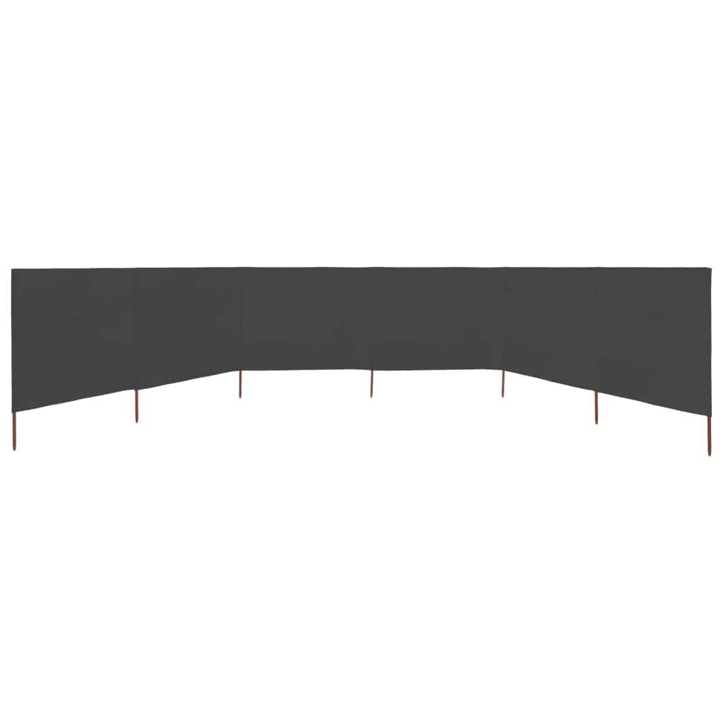 6 - panel Wind Screen Fabric Grey - Simple deals