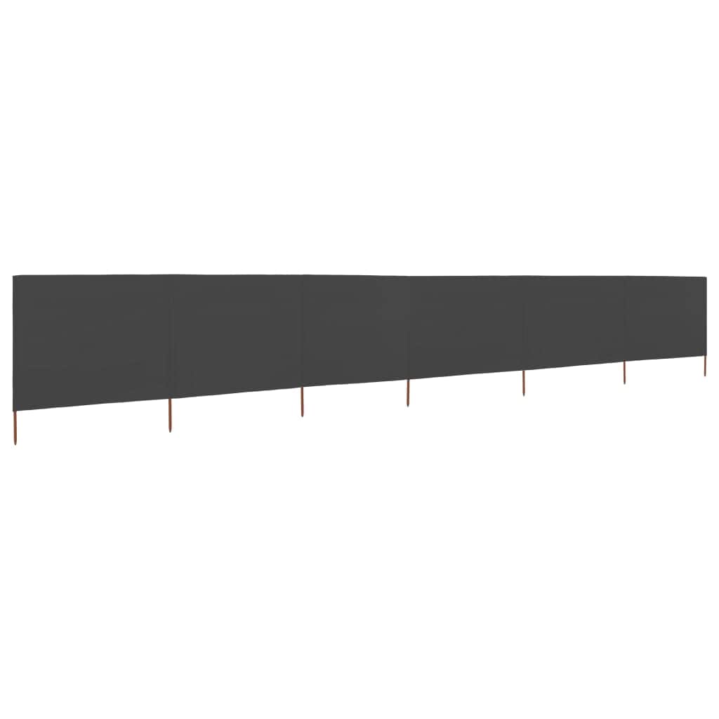 6 - panel Wind Screen Fabric Grey - Simple deals