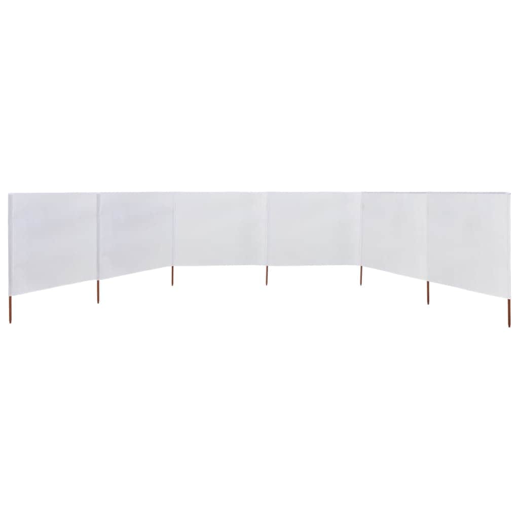 6-panel Wind Screen Fabric White