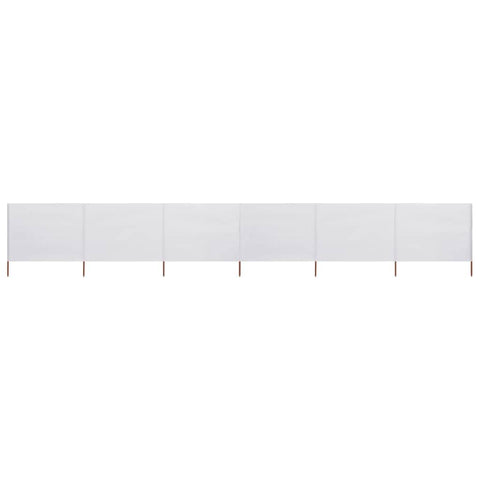 6-panel Wind Screen Fabric White