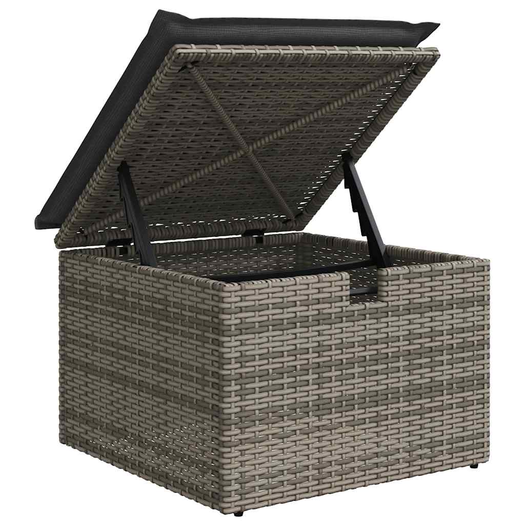 6 Pcs Garden Sofa Set with Cushions Grey Poly Rattan - Garden Comfort | Outdoor Furniture Sets