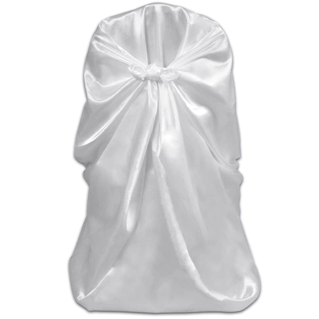 6 pcs White Chair Cover for Wedding Banquet
