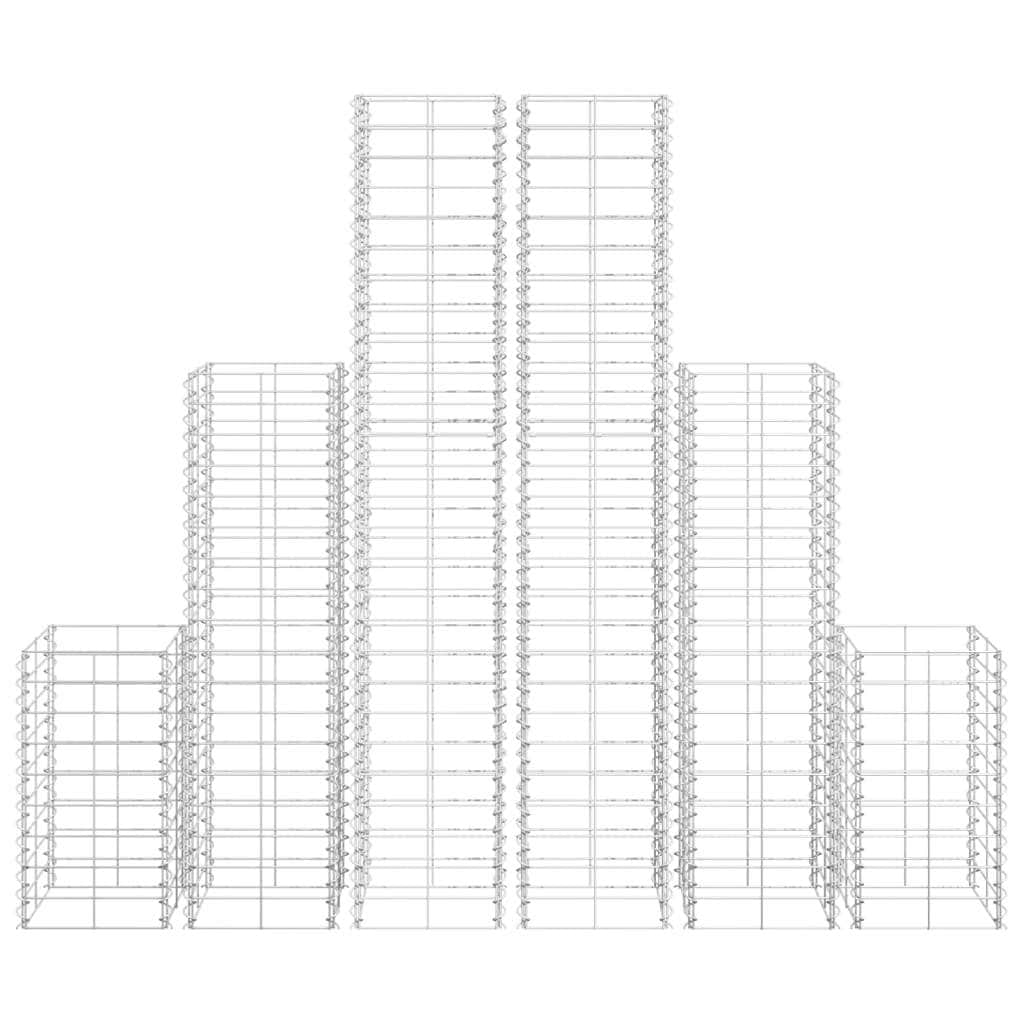 6 Piece Gabion Set Galvanised Wire